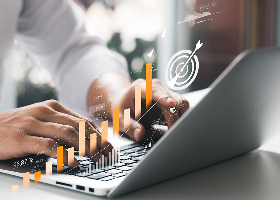 Effective Capital Planning & CapEx Management Laptop with forecasts and projections leveraging capital planning software for effective capex management